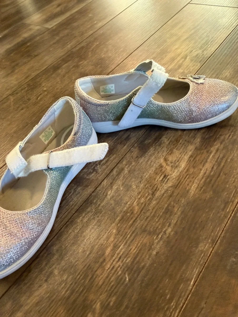 Stride Rite Girls Glitter Mary Janes in Pink and Silver - Picture 6 of 9